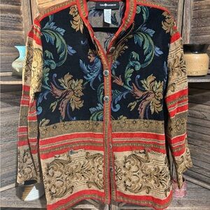 Sag Harbor Red and Black Textured Jacket